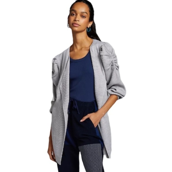 Anthropologie Ruffled Sleeve Cardigan - Picture 1 of 3